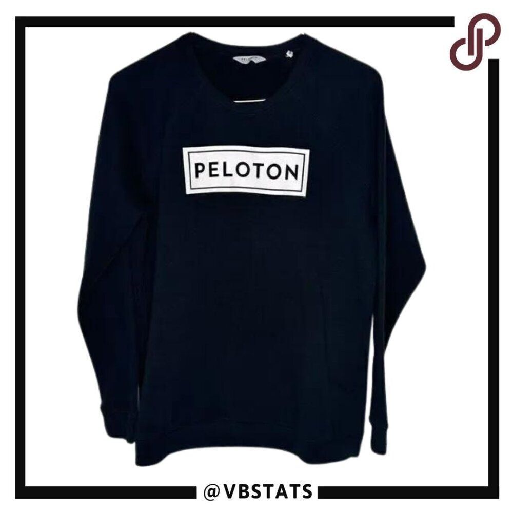 Peloton Black and White Logo Sweatshirt in Size Medium